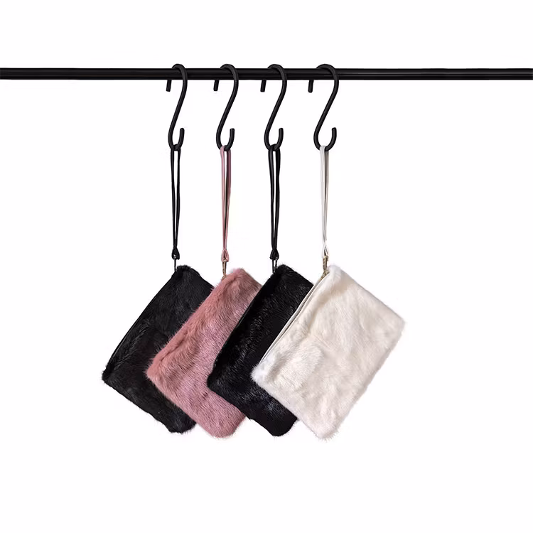 mink clutch in different colours