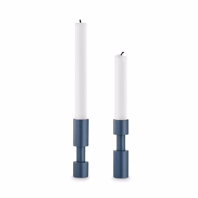 H.Skjalm P. Sunday Candlestick Petrol Blue 11 cm