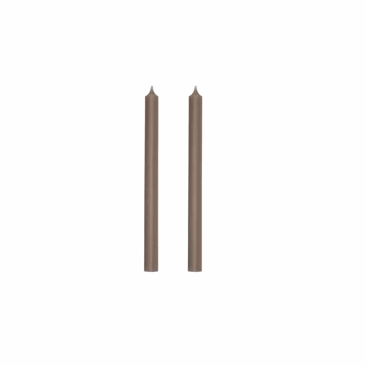 Taupe coloured candle