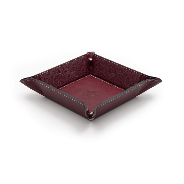 Firenze Leather Tray Burgundy