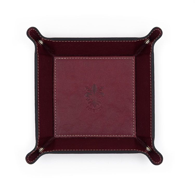 Firenze Leather Tray Burgundy
