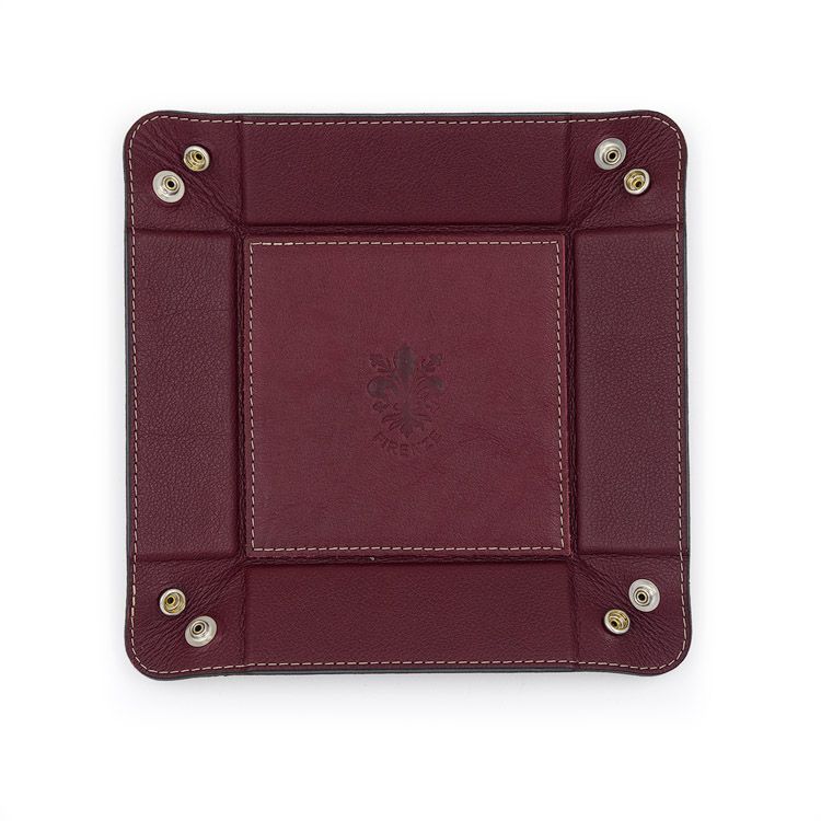 Firenze Leather Tray Burgundy
