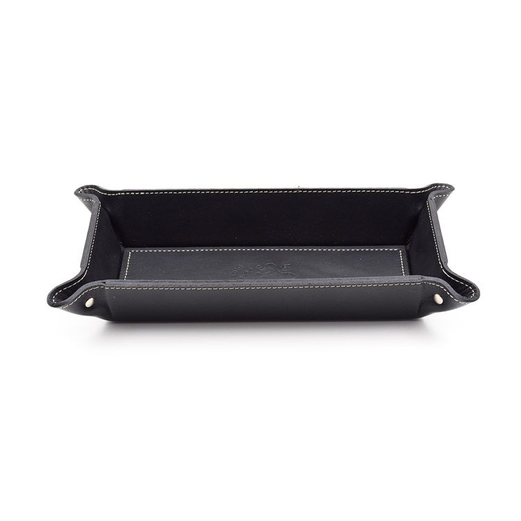 Firenze Leather Tray Small Black