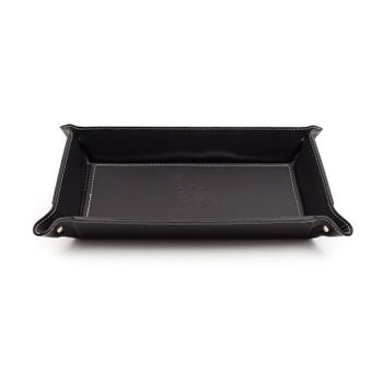 Firenze Leather Tray Large Black