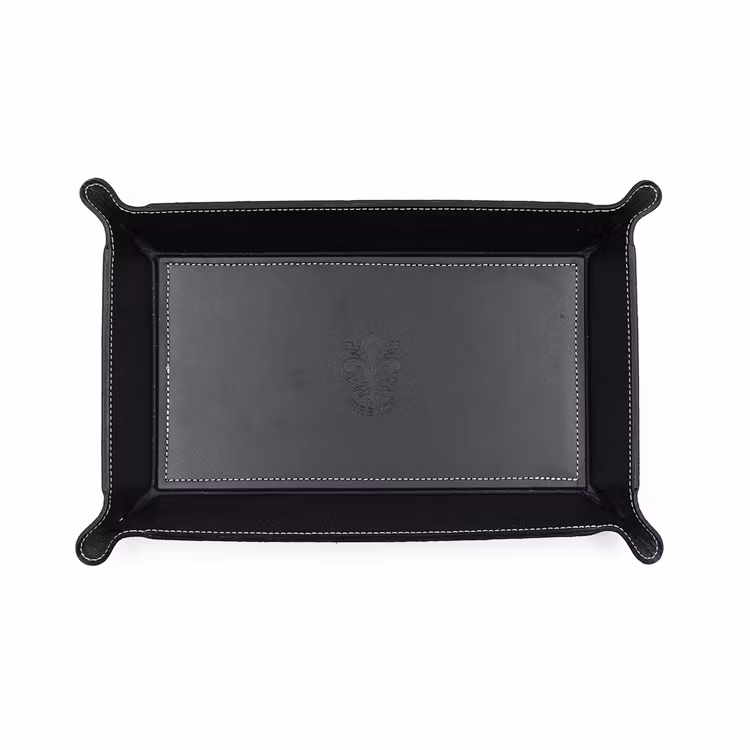 Firenze Leather Tray Large Black