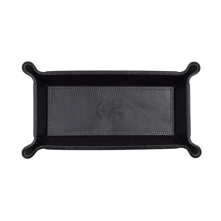 Firenze Leather Tray Small Black