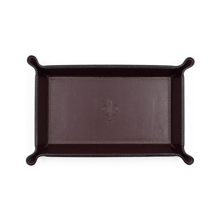 Firenze Leather Tray Large Brown