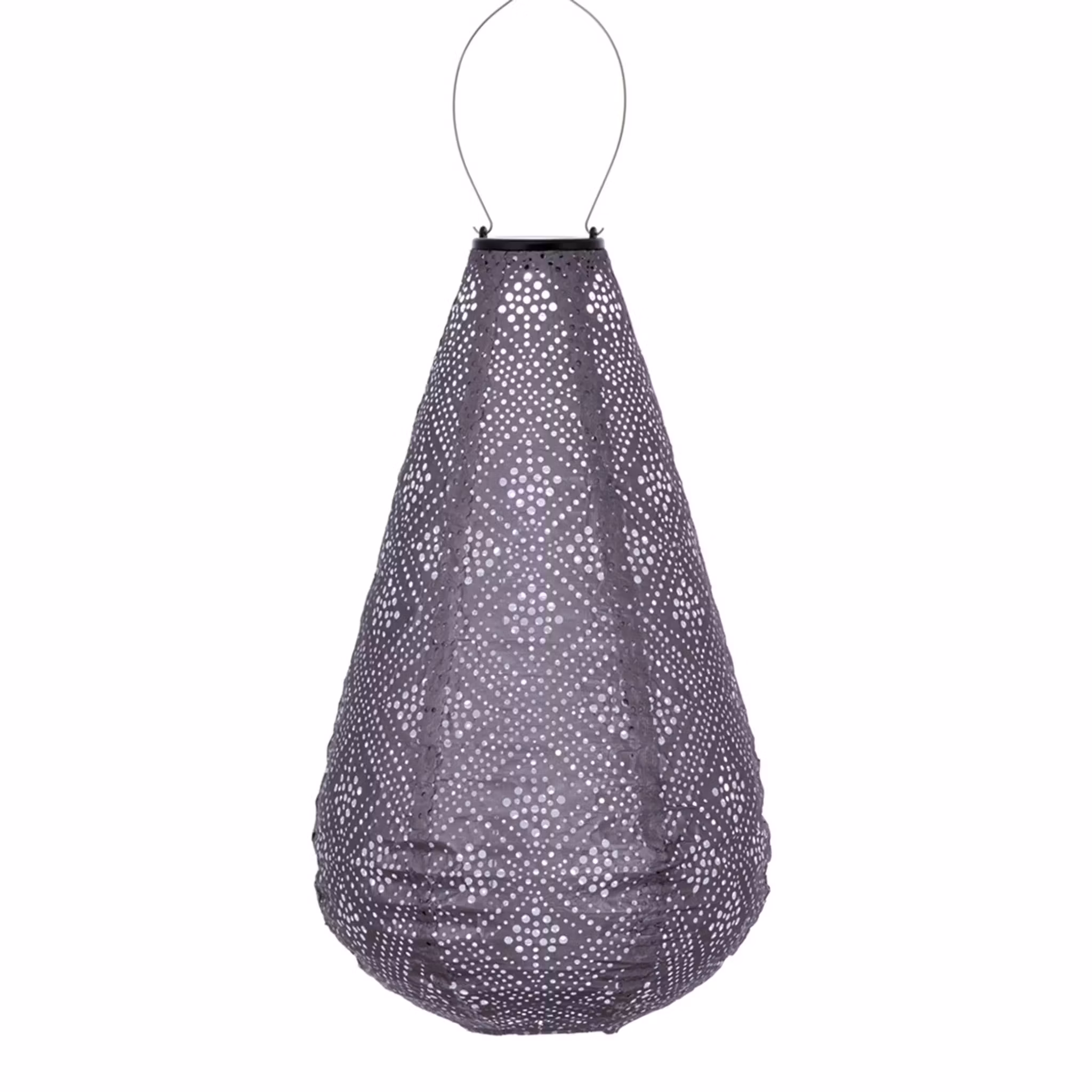 LUMIZ solar lantern Topaze drop light purple 28 cm