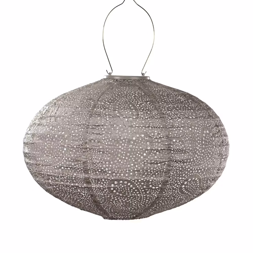 LUMIZ solar lantern Paisley oval taupe 40 cm