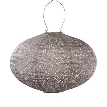 LUMIZ solar lantern Paisley oval taupe 40 cm