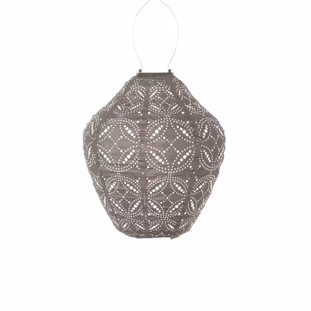 LUMIZ solar lantern Mandela jar taupe 30 cm