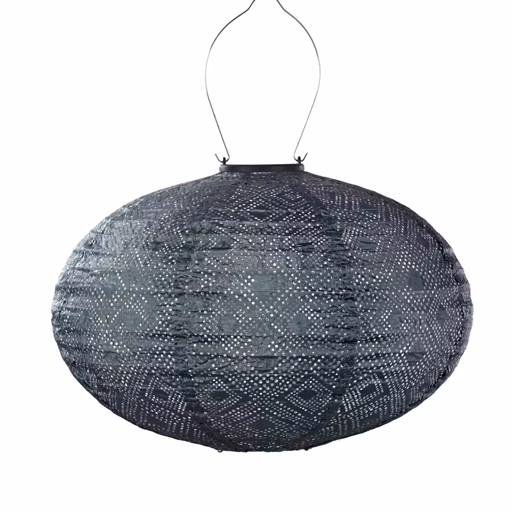 LUMIZ solar lantern Mosaic oval bluegrey 40 cm