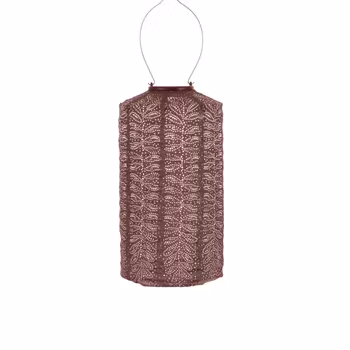 LUMIZ solar lantern Folia cylinder plum 18 cm