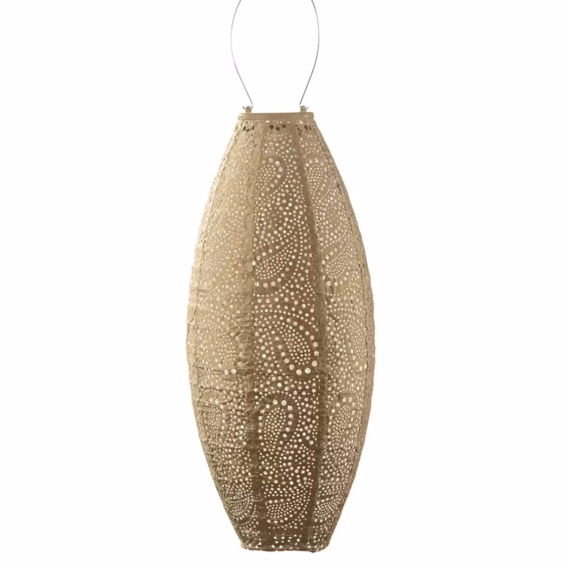 LUMIZ solar lantern Paisley long oval gold 20 cm