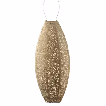 LUMIZ solar lantern Paisley long oval gold 20 cm