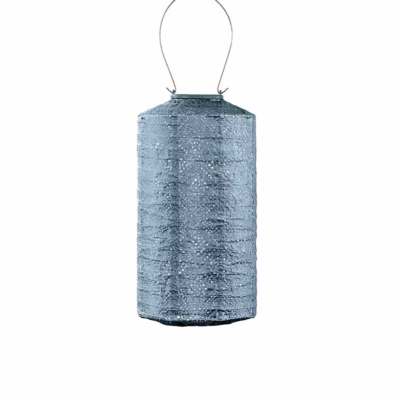 LUMIZ solar lantern Topaze cylinder bluegrey 18 cm