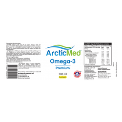 ArcticMed Omega-3 Premium Lemon, 300ml