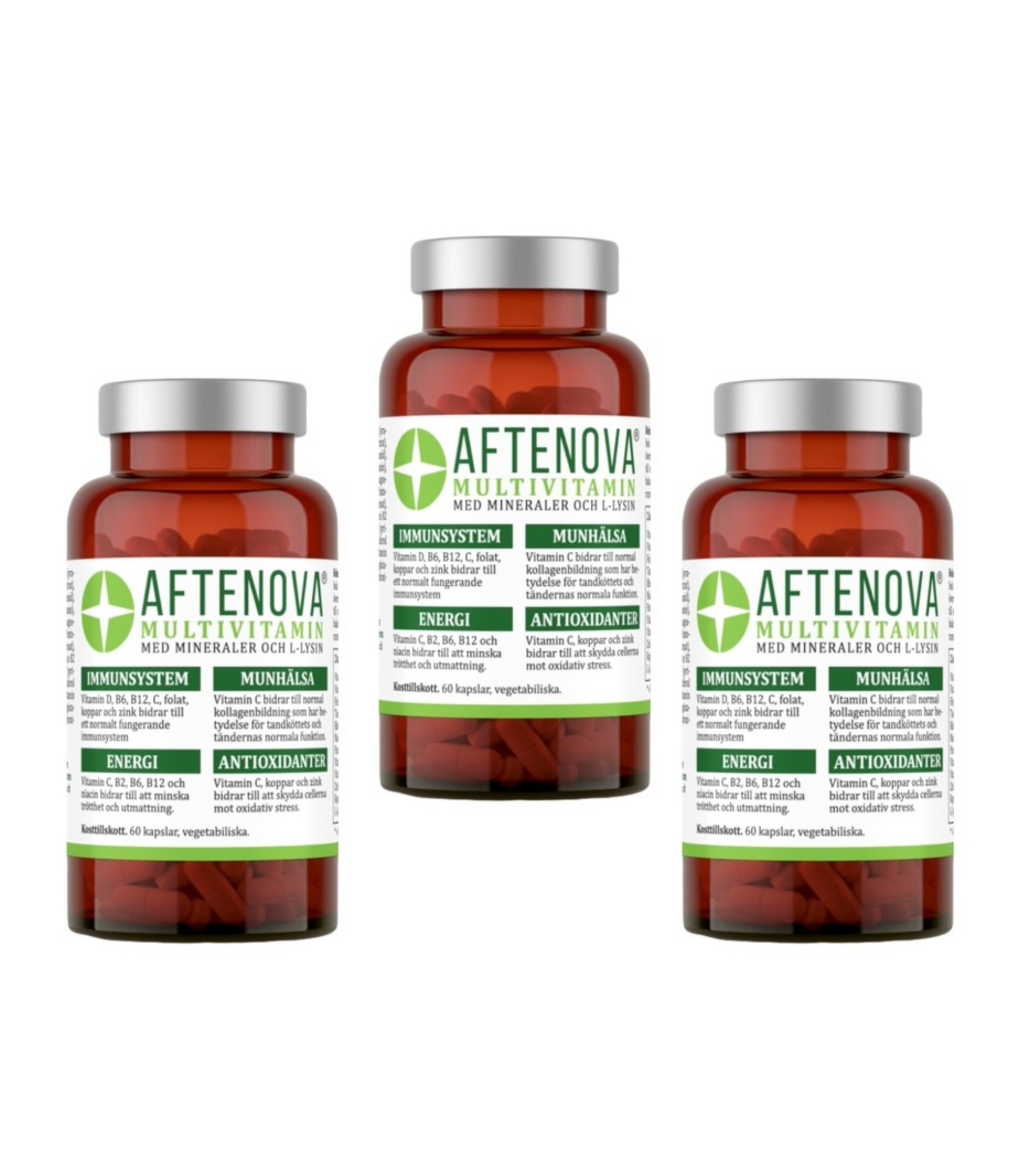3 x AfteNova Multivitamin, 60 kapslar