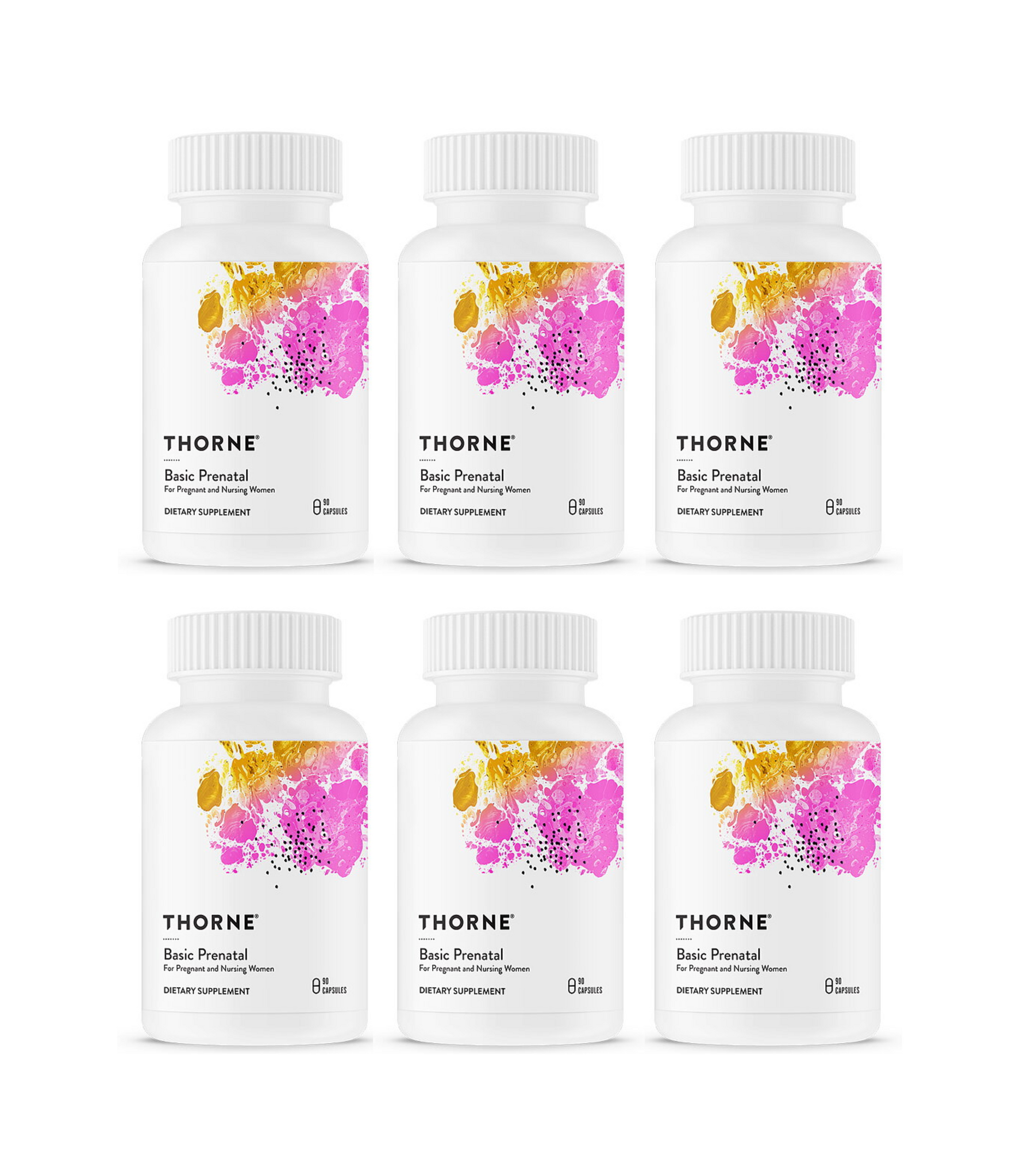 6 x Thorne Basic Prenatal, 90 kapslar