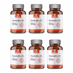 6 x Upgrit Vitamin D3 + K2, 90 kapslar