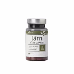 Elexir Järn med C-vitamin Vegan, 100 tabletter