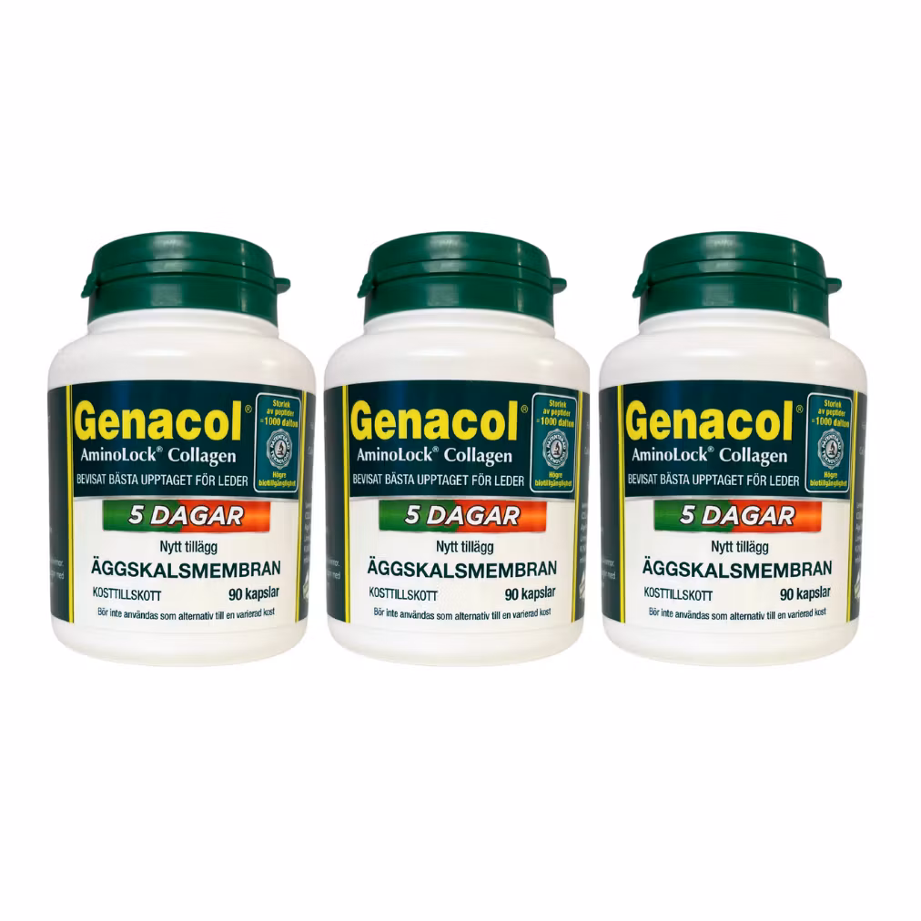 3 x Genacol Collagen med Äggskalsmembran, 90 kapslar