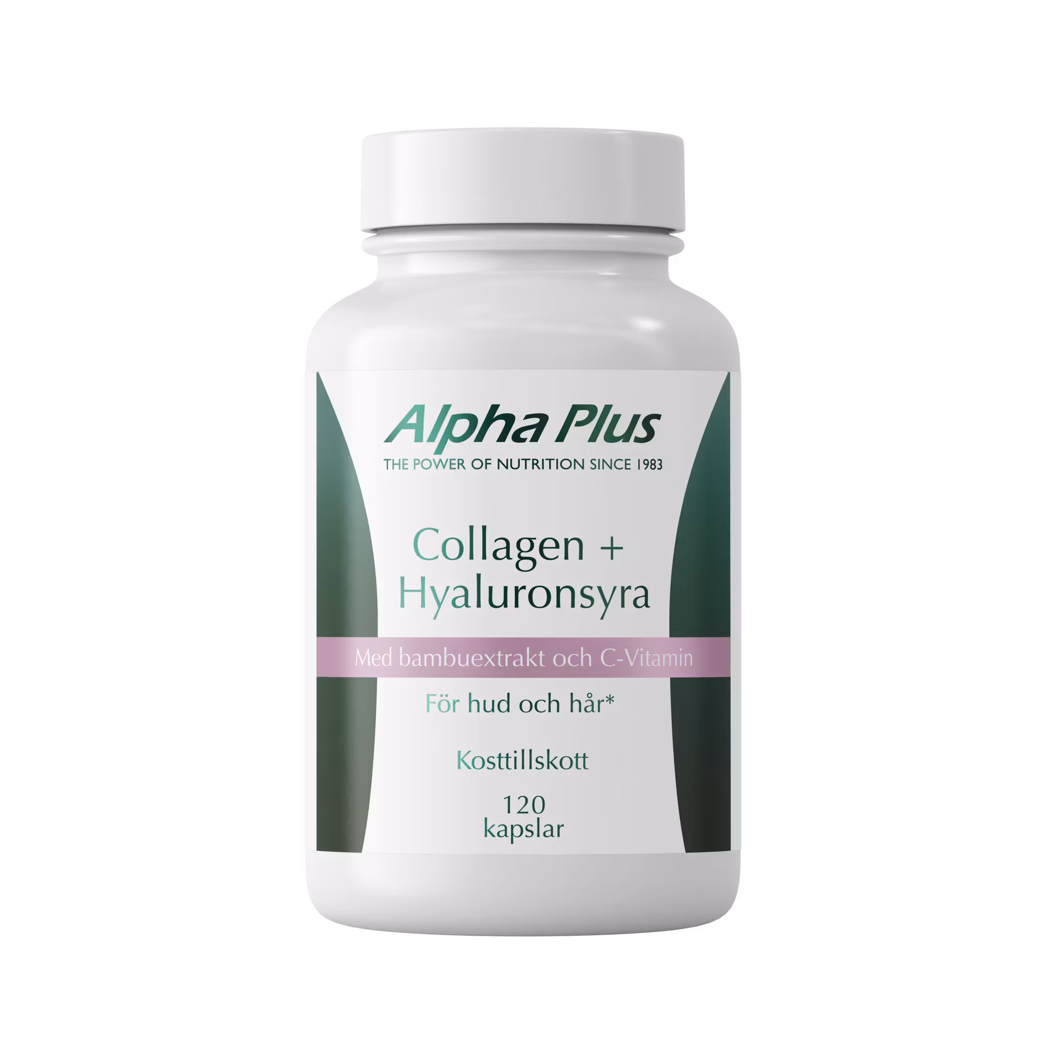 Alpha Plus Collagen + Hyaluronsyra, 120 kapslar