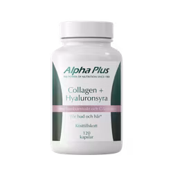 Alpha Plus Collagen + Hyaluronsyra, 120 kapslar