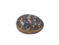 Påskägg William Morris Strawberry Thief Blå, 15 cm