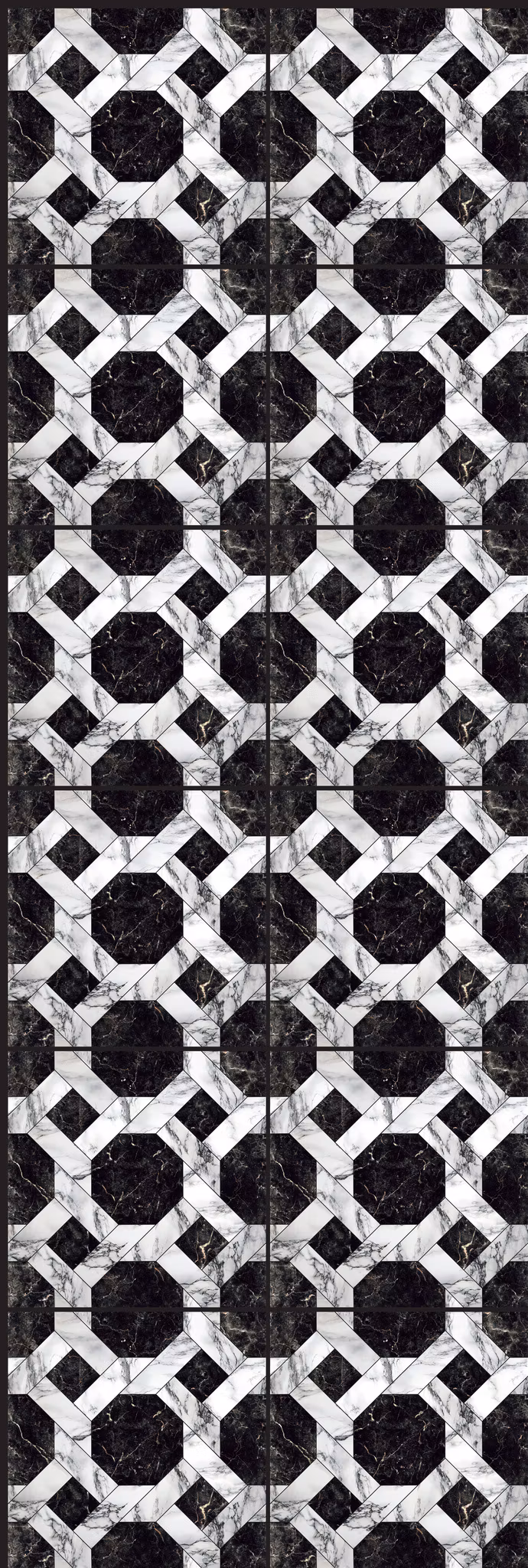 PREXIT 20 Marble Pattern - Svart vit marmor