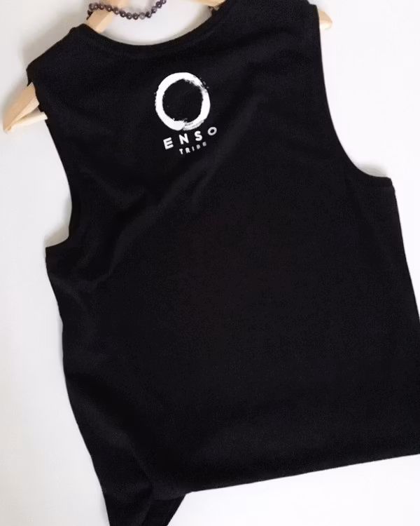 NAMASTE – MUSCLE TANK - BLACK