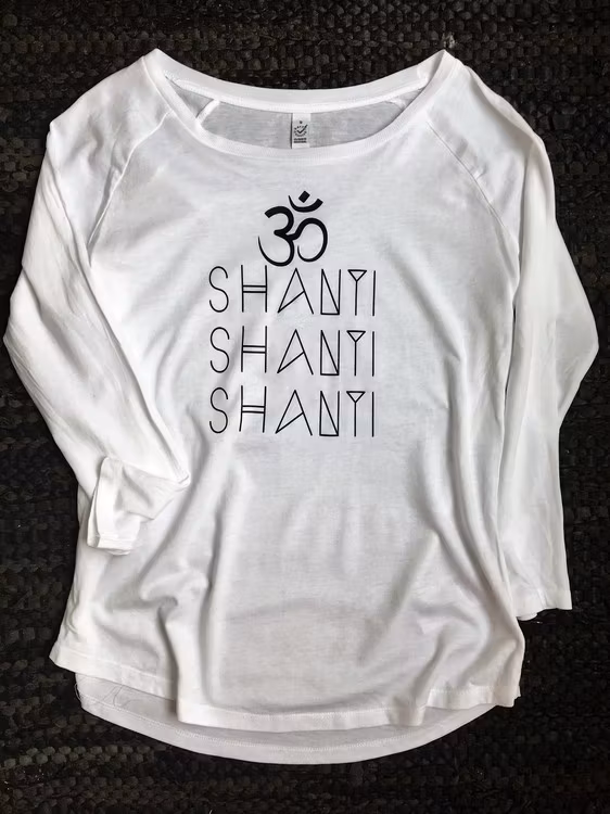 OM SHANTI SHANTI SHANTI - SHIRT - WHITE