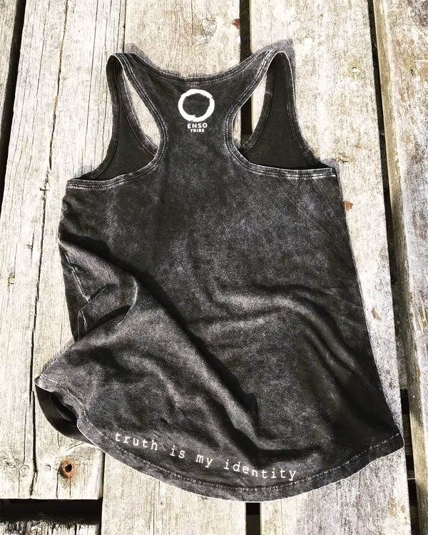 SAT NAM - RACERBACK TANK - STONE WASHED BLACK