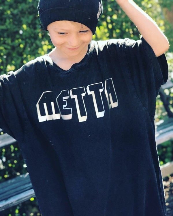 METTA - UNISEX TEE - STONE WASHED BLACK