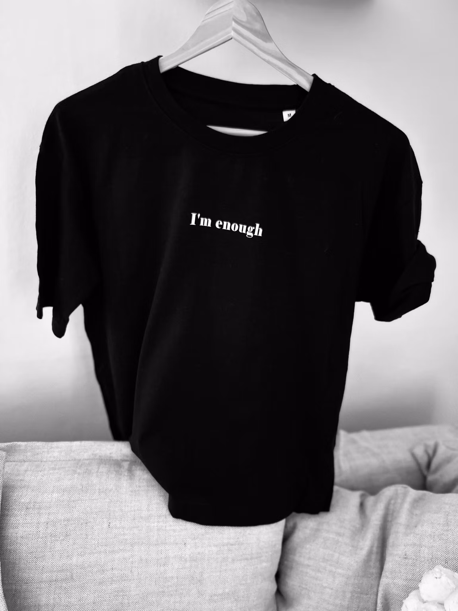 I’M ENOUGH - FEMALE TEE - BLACK