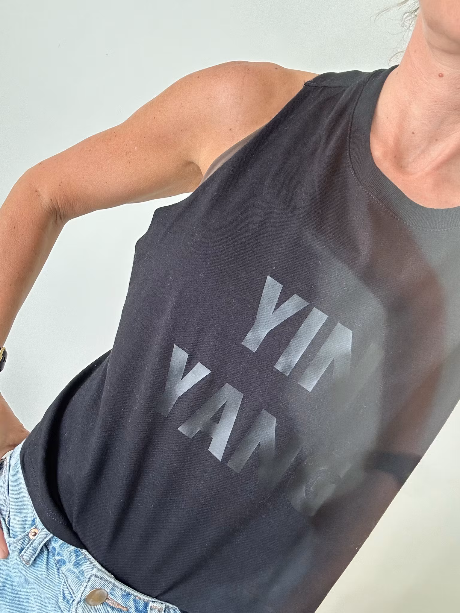 YIN YANG - TANK - BLACK