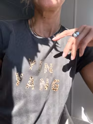 YIN YANG - T-SHIRT - STONE WASHED LEO