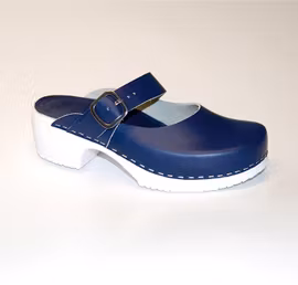 Linda blå träskosandal
