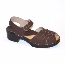 Ines brun ranch träskosandal