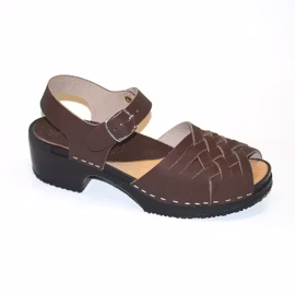 Ines brun ranch träskosandal