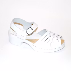 Ines vit träskosandal