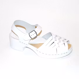 Ines vit träskosandal