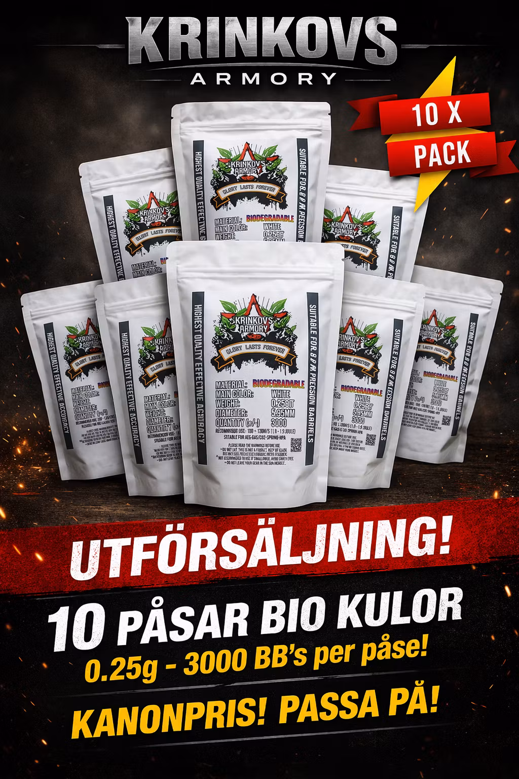 [ 10 pack ] KRINKOV'S PREMIUM BB'S 0.25G BIO