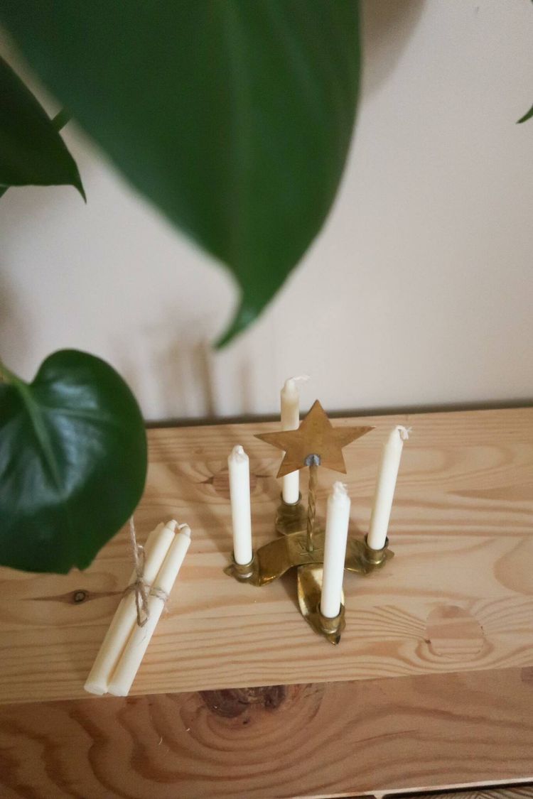 Ljusstake för juleljus med stjärna ink 8 ljus