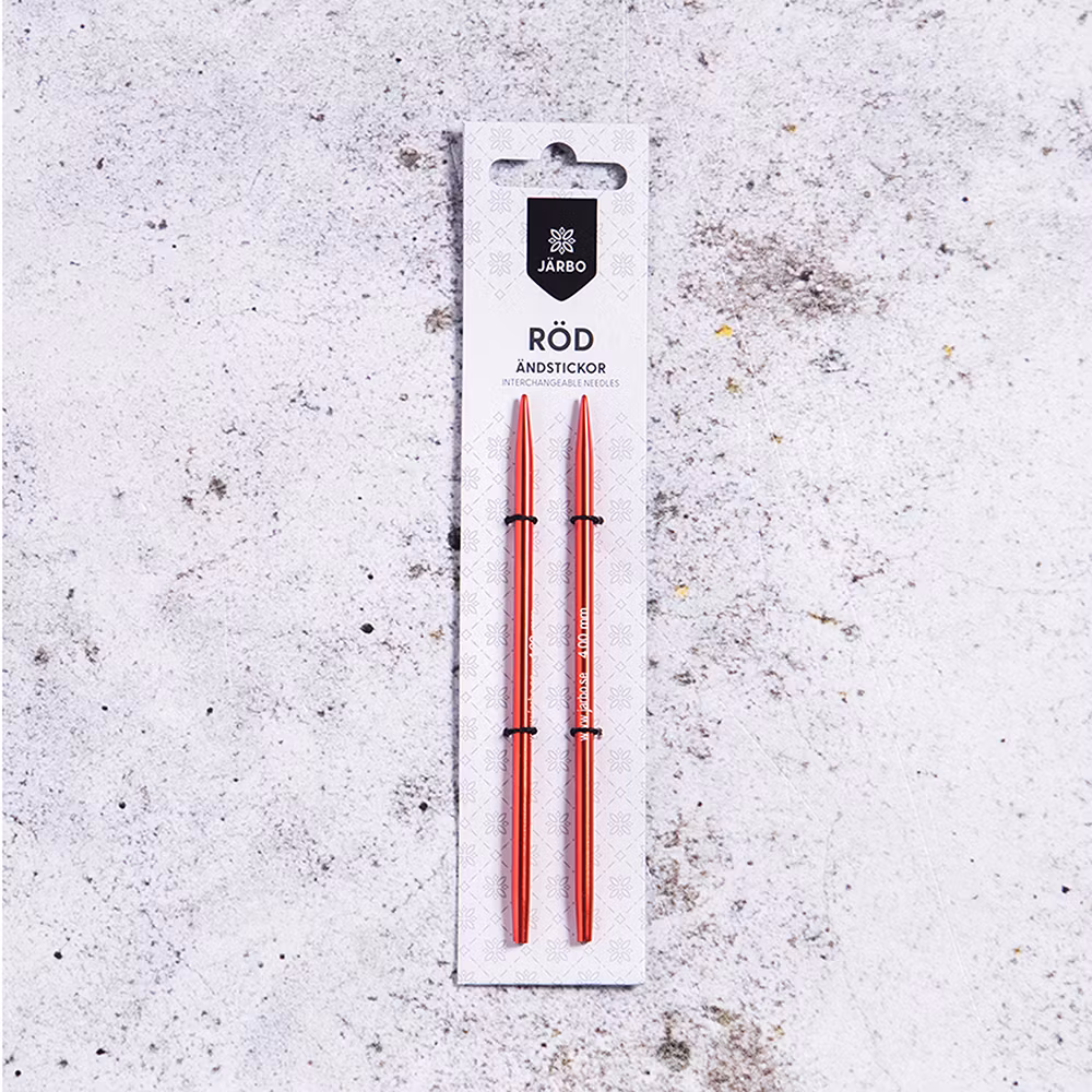 Järbo Röd ändstickor 13 cm 4,5 mm – utbytbara aluminiumspetsar för kabel