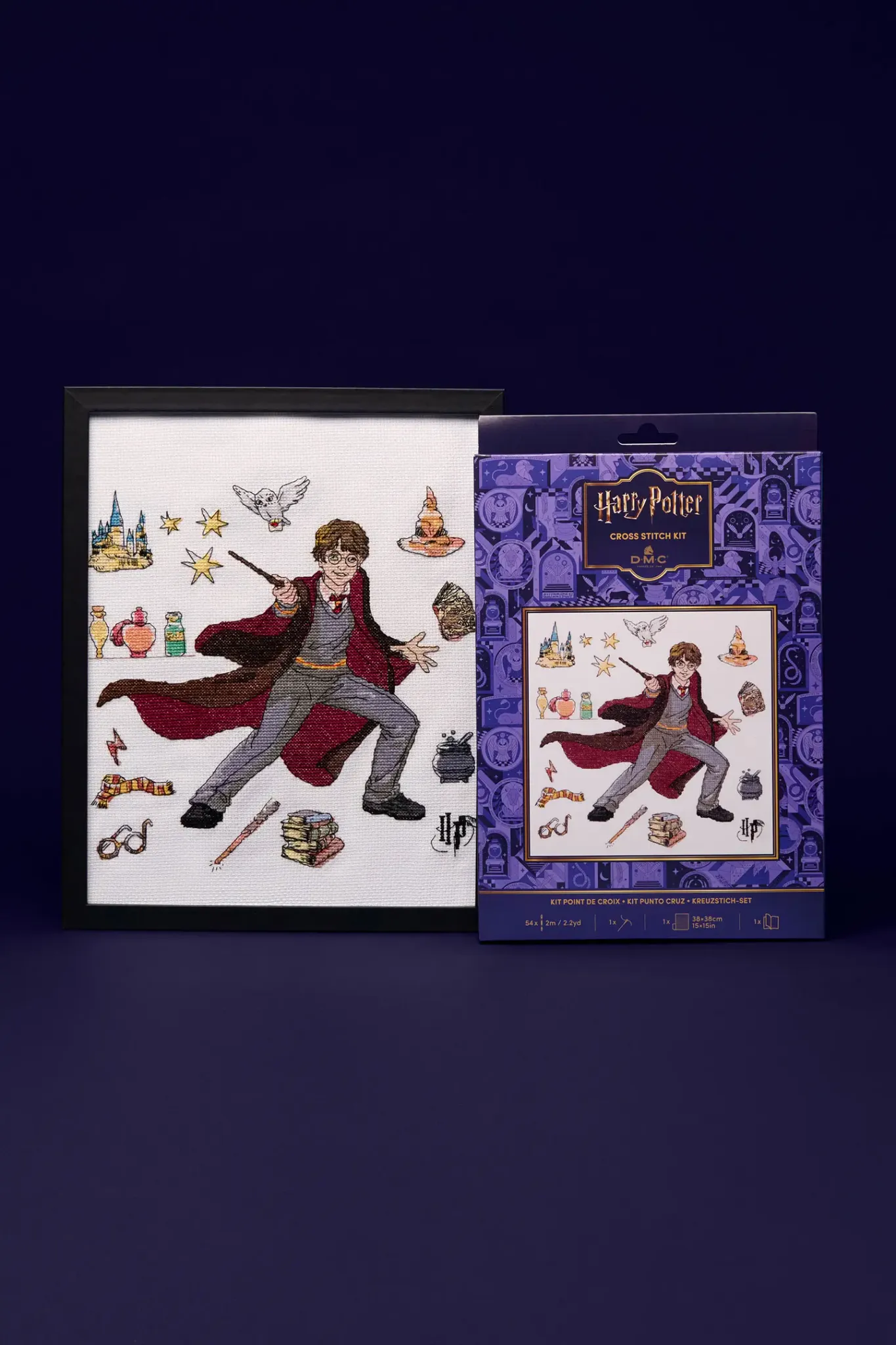 DMC Harry Potter – Korsstygnskit Harry och trolldryckerna – kit och förpackning