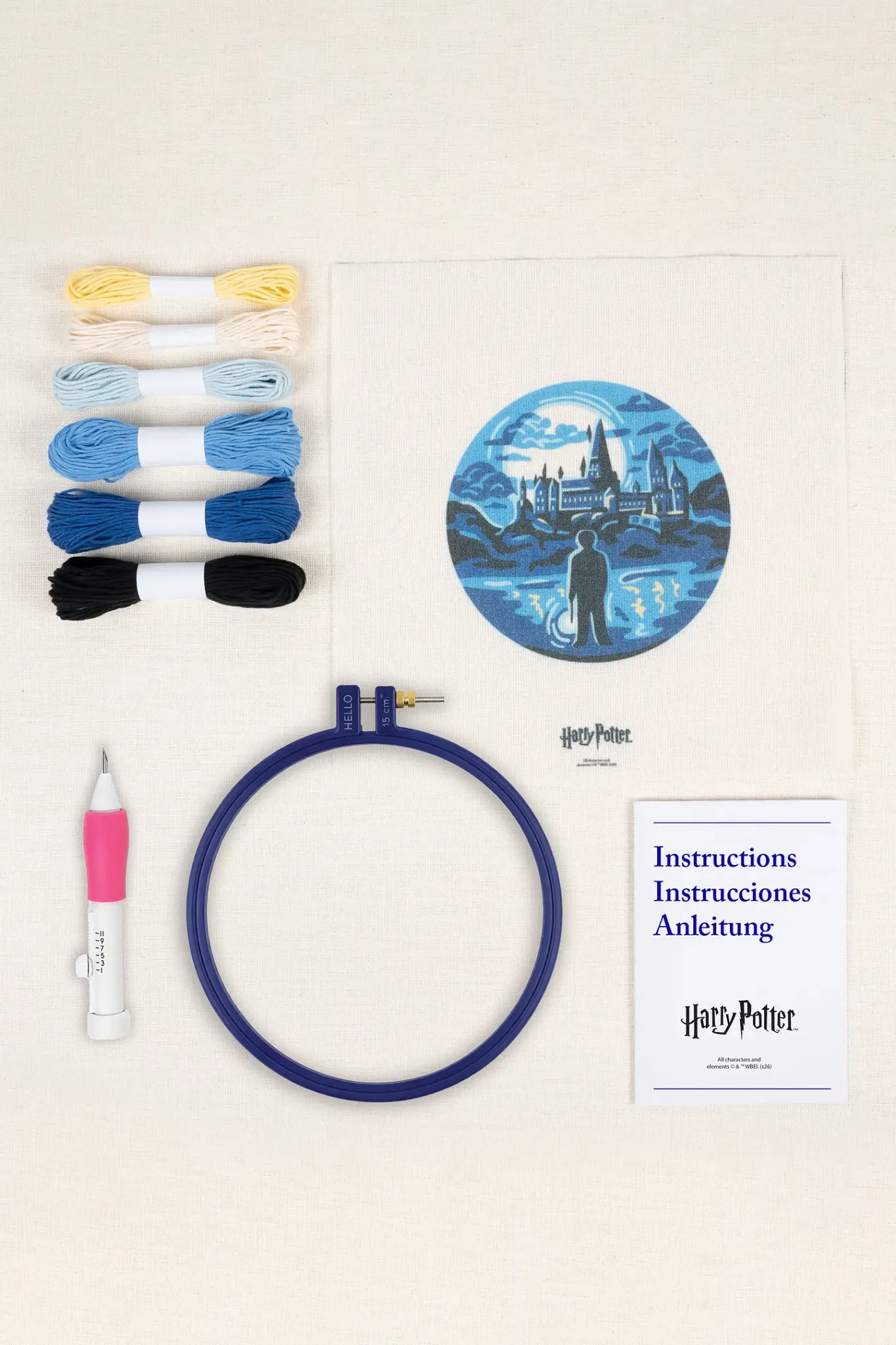 DMC Harry Potter – Punch needle-kit Hogwarts slott – kompletterande produktbild