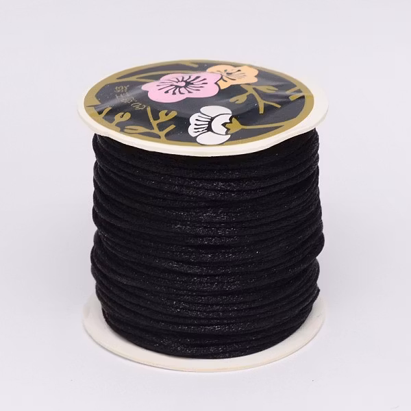 Nylon tråd 1mm, svart på rulle