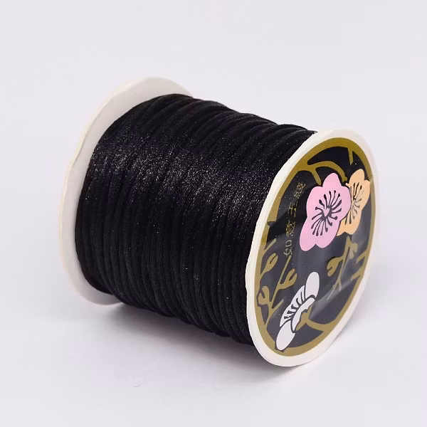 Nylon tråd 1mm, svart på rulle
