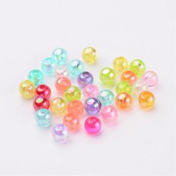 Transparenta akrylpärlor, 4mm